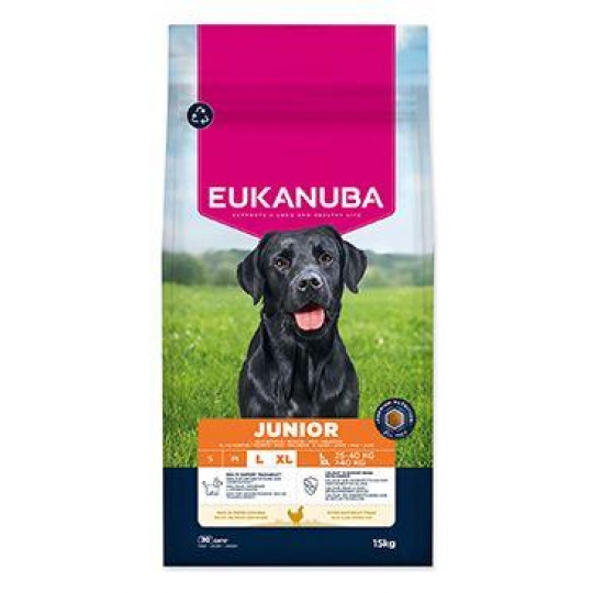 Eukanuba Dog Junior Large bohaté na čerstvé kuracie mäso 15kg