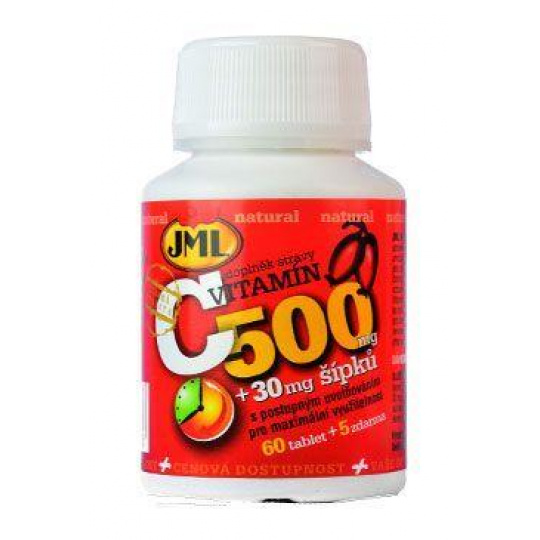 Vitamín C prírodný s šípkami JML 500mg 60+5tbl