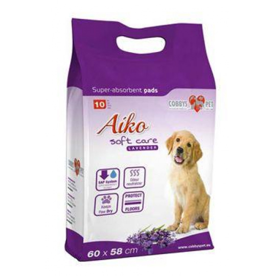 Podložka absorb.pro psy Aiko Soft Care Lav.60x58cm10ks