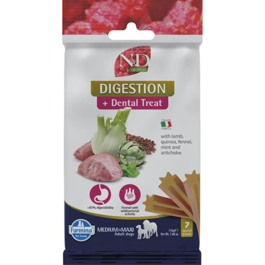 Pamlsok Farmina Quinoa Dog Digestion Adult medium & maxi 110g