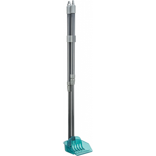Zberač na exkrementy s teleskopom.tyč 57-102 cm šedo/modrý
