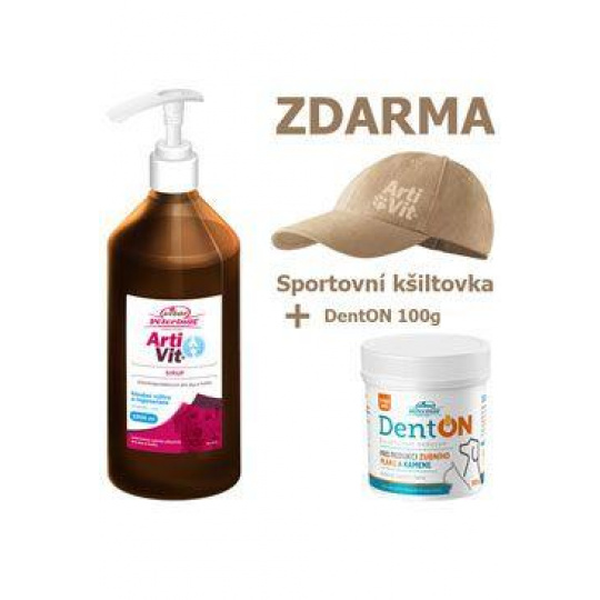 VITAR ArtiVit Sirup 1000ml+DentON100g+kšiltovka béžová