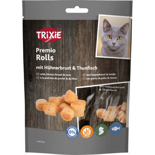 PREMIO Chicken & Tuna Rolls - valčeky s tuniakom a kuracím mäsom, 50 g