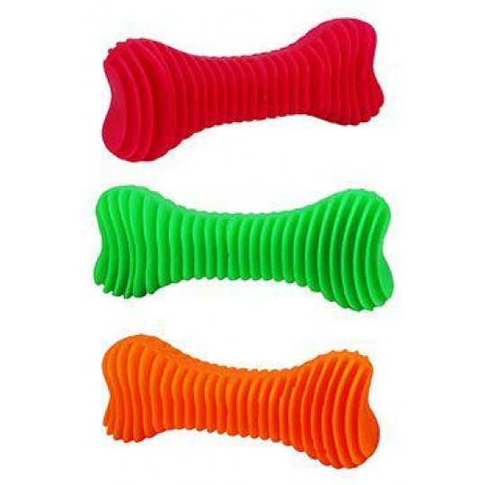 Hračka pes Kosť Dentálna rebrovaná plávajúca 18cm SP