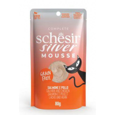 Schesir Cat kapsička Senior Lifestage Mousse losos/kuracie 80g