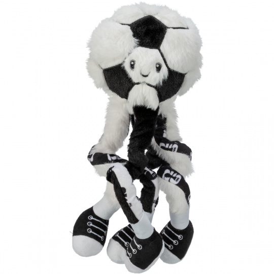 FIFA 2026 futbalová lopta s nožičkami, 32 cm, chlpatý plyš, biela/čierna - LIMITOVANÁ PONUKA