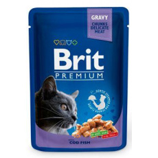 Brit Premium Cat kapsička s treskou 100g