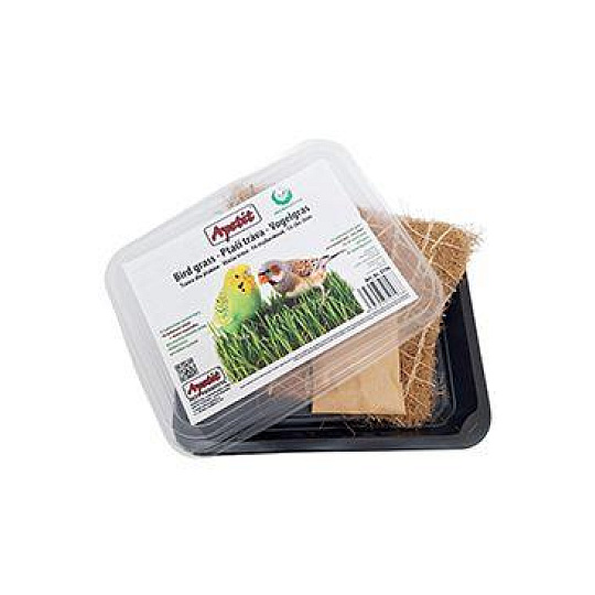Apetit vtáčia tráva, pestovacia miska, kokosová rohož 30g Apetit vtáčia tráva, pestovacia miska, kokosová rohož 30g