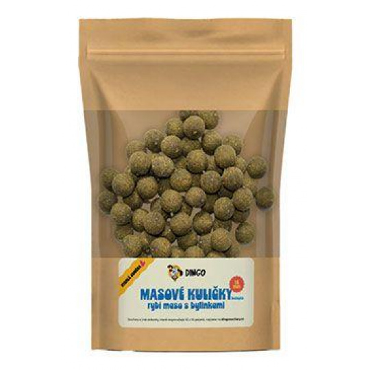 DINGO mäsové guľôčky rybie mäso s bylinkami 16mm/150g