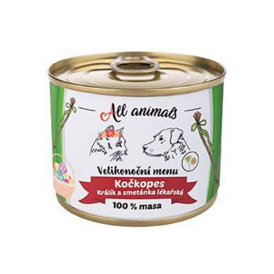 All Animals mačkopes konz. Veľkonočný králik+sm. 200g All Animals mačkopes konz. Veľkonočný králik+sm. 200g
