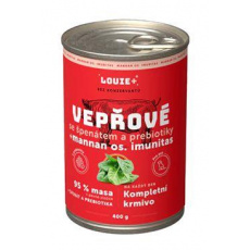 Louie Dog konz. Bravčové so špenátom a prebiotikami 400g Louie Dog konz. Bravčové so špenátom a prebiotikami 400g