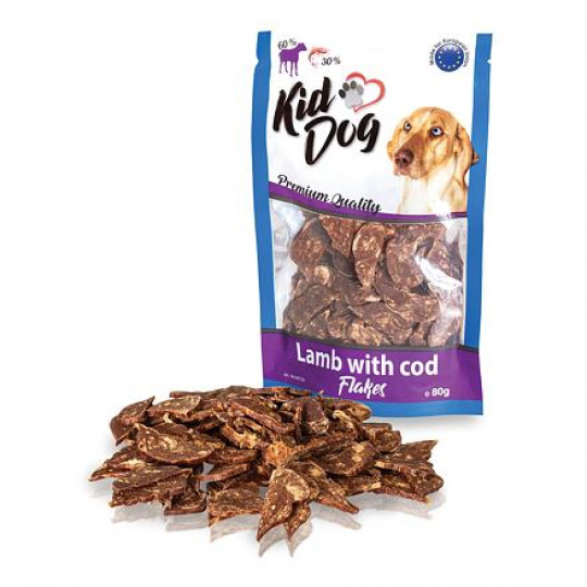 KIDDOG jahňacie lupienky s morskou treskou 80 g KIDDOG jahňacie lupienky s morskou treskou 80 g