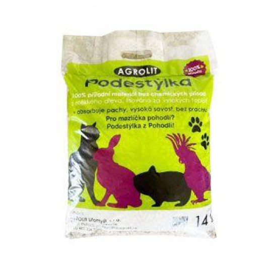 Podstielka Agrolit drevená lisovaná 14 litrov Podstielka Agrolit drevená lisovaná 14 litrov