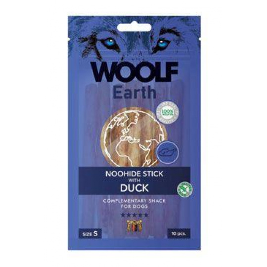 WOOLF Earth poh. NooHide S Sticks with Duck 90g