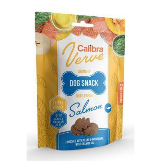 Calibra Dog Verve Chrumkavý Snack Čerstvý Losos 150g