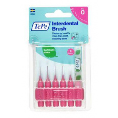 Zub.kefka TePe 0,4mm medzizubná ružová 6ks Zub.kefka TePe 0,4mm medzizubná ružová 6ks