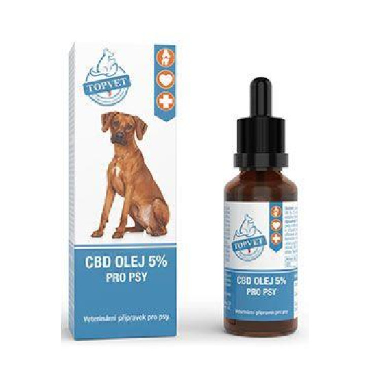 CBD olej 5% pro psy TOPVET 10ml