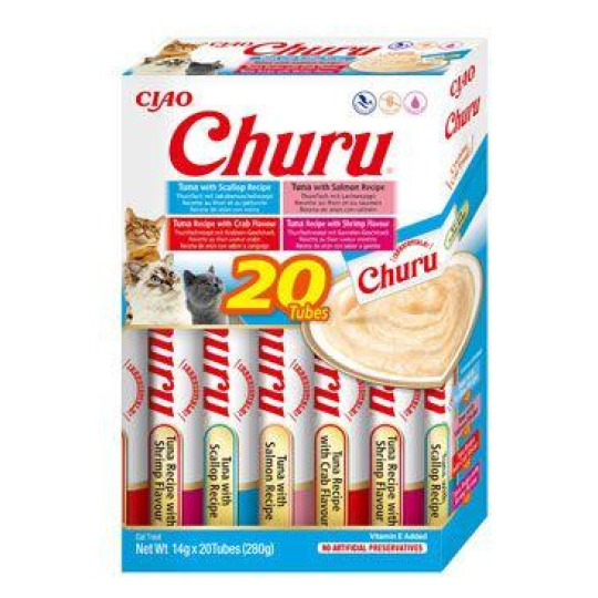 Churu Cat BOX Tuna Seafood Variety 20x14g