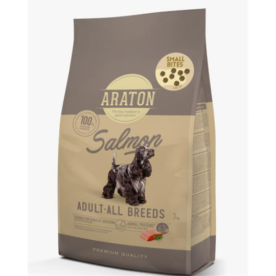 ARATON dog adult all breed salmon small 3 kg