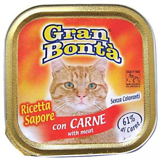 GRAN BONTA paštéta s hovädzím mäsom pre mačky 100g GRAN BONTA paštéta s hovädzím mäsom pre mačky 100g