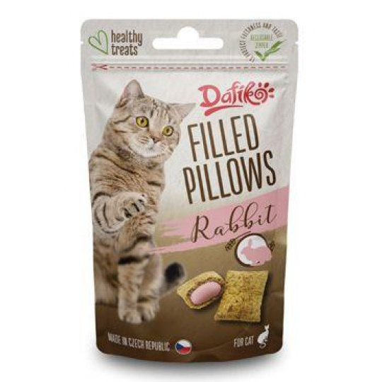Dafiko plnené vankúšiky pre mačky králičie 40g