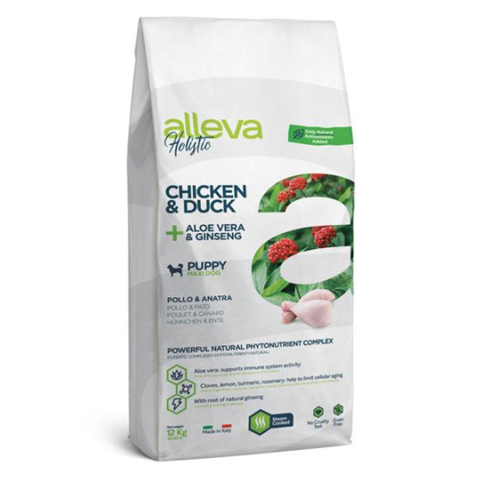 Alleva HOLISTIC dog puppy & junior maxi kuracie 12 kg