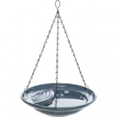 Vonkajšia závesná keramická kúpeľ pre vtáctvo, 550ml / 26 cm, modrá