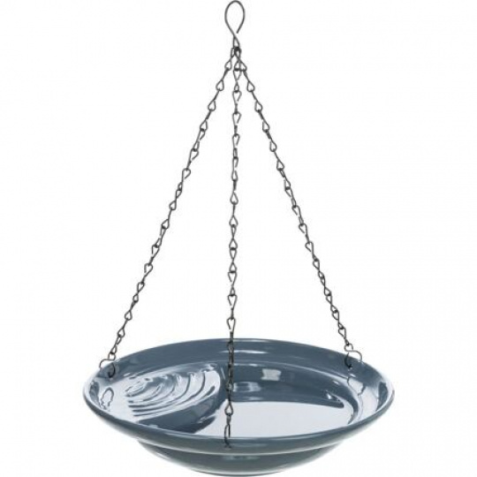 Vonkajšia závesná keramická kúpeľ pre vtáctvo, 550ml / 26 cm, modrá Vonkajšia závesná keramická kúpeľ pre vtáctvo, 550ml / 26 cm, modrá