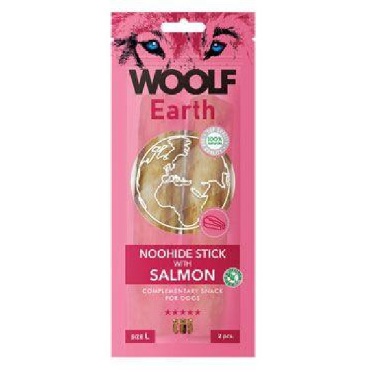 WOOLF pochoutka Earth NOOHIDE L Sticks with Salmon 85g