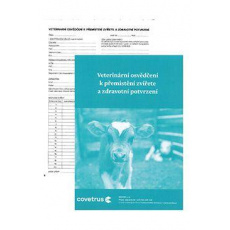 Tlačivo-Vet.osvedčenie na premiestnenie zvieraťa NEW 50list