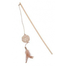 Hračka mačka udica ETHICAT RATTAN loptička Zolux