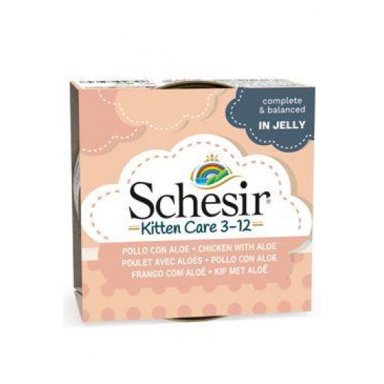 Schesir Cat konz. Kitten kura/aloe v želé 85g
