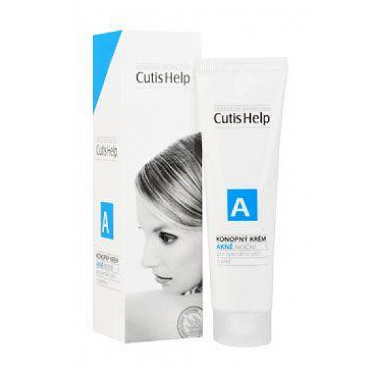 CutisHelp konopný krém nočný pri akné 30ml