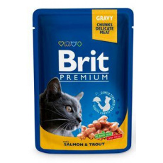 Brit Premium Cat kapsa with Salmon & Trout 100g