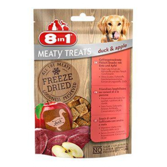 Pochoutka 8in1 Meaty Treats FD Duck/Apple 50g