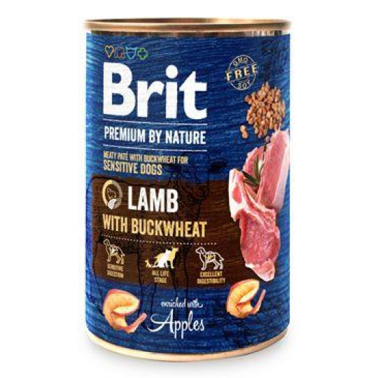 Brit Premium Dog by Nature  konz Lamb & Buckwheat 400g