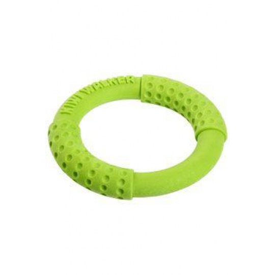 Hračka pes RING MAXI plávajúca.a lietajúci z TPR zelen. Kiwi