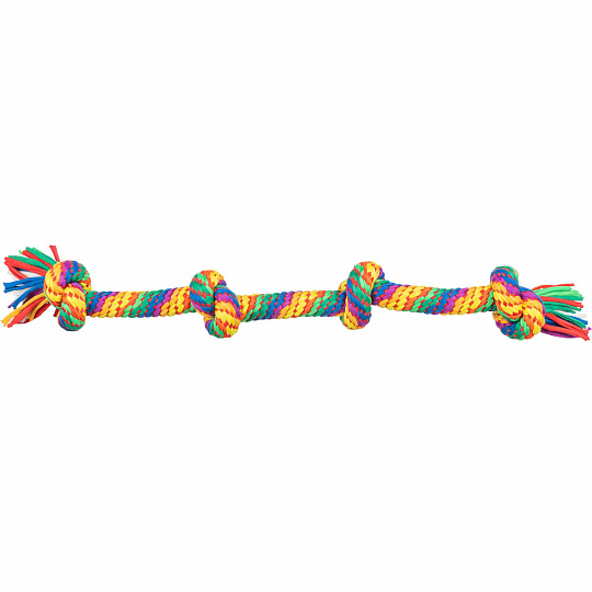 Hrací činka / přetahovadlo 61 cm, 4 uzly, multikolor - LIMITOVANÁ NABÍDKA Hrací činka / přetahovadlo 61 cm, 4 uzly, multikolor - LIMITOVANÁ NABÍDKA