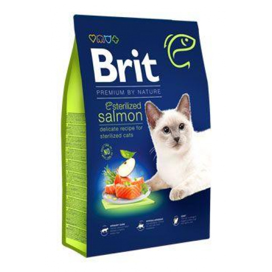 Brit Premium Cat by Nature Sterilized Salmon 8kg