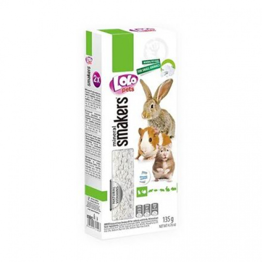 LOLO SMAKERS prírodná vápenná tyčinka pre hlodavce a králiky 135 g LOLO SMAKERS prírodná vápenná tyčinka pre hlodavce a králiky 135 g