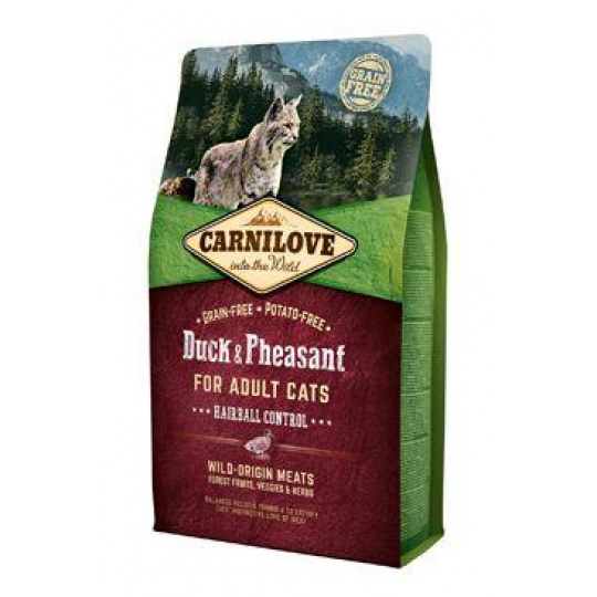 Carnilove Cat Duck&Pheasant Adult Hairball Contr 2kg