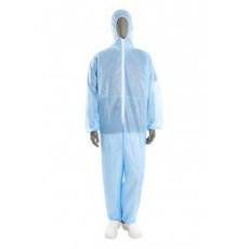 Oblek jednorazový s kapucňou KRUUSE modrý veľ.M 1ks