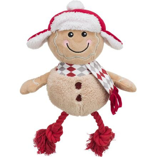 Vánoční hračka pes Xmas GINGERBREAD plyš/bavlna 34cmTR