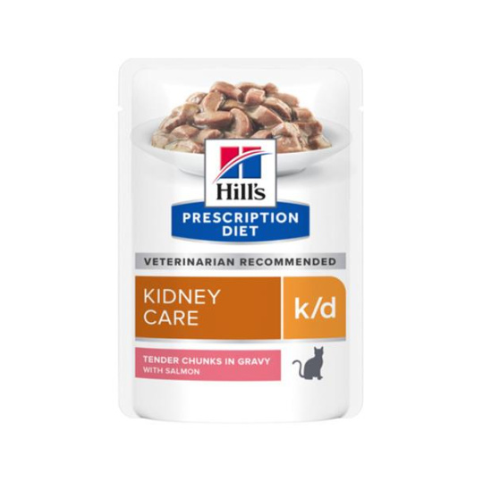 HILLS Diet Feline k/d KAPSČKA Salmon NEW 12x85 g