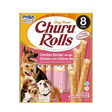 Churu Dog Rolls Chicken wraps Chicken&Salmon 8x12g
