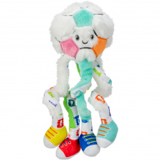 FIFA 2026 futbalová lopta s nožičkami, 32 cm, chlpatý plyš, biela/farebná - LIMITOVANÁ PONUKA