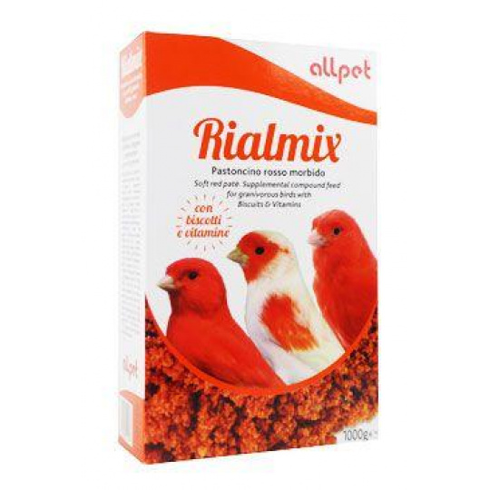 Krmivo pre vtáky ALL RIALMIX red, vaječné s farb. 1kg Krmivo pre vtáky ALL RIALMIX red, vaječné s farb. 1kg