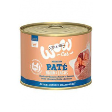 WOW Cat konz. Adult Paté kura s lososom 200g
