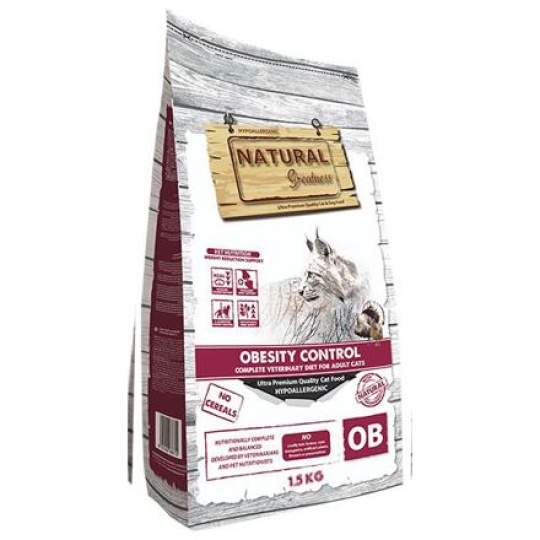 Natural Greatness OBESITY CONTROL veterinární dieta pro kočky 1,5 kg