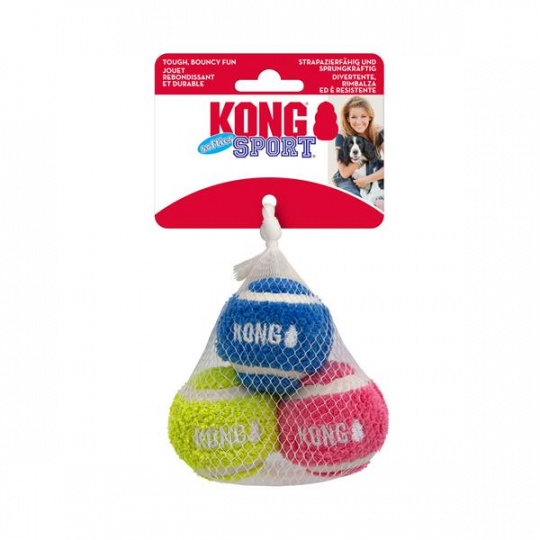 Hračka Kong Dog Sport Softies Loptičky tenis 3ks guma vulkanizovaná S